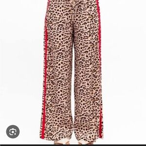 Target Leopard Print Pants with Red Trim